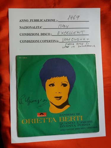 Disco giri orietta - 45,